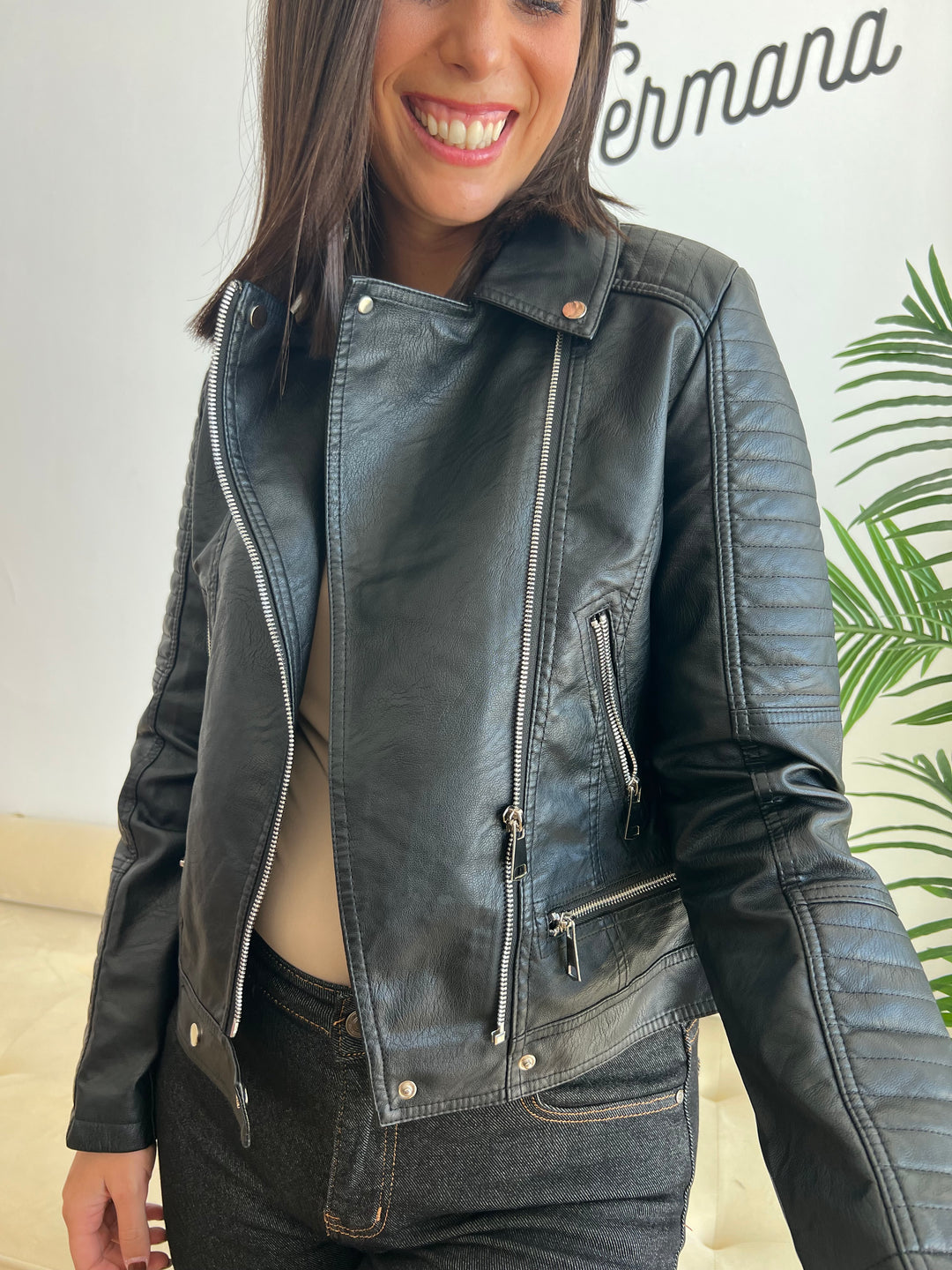 Chaqueta Biker negro