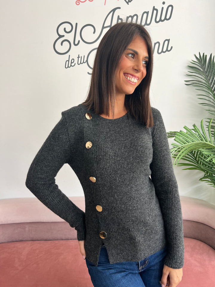 Jersey Lidia gris oscuro