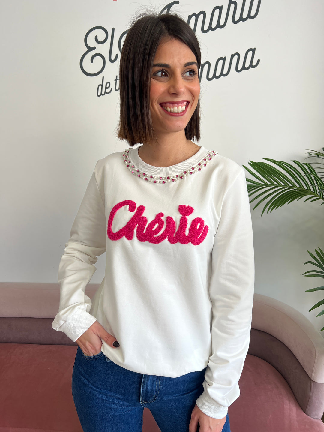 Sudadera Cherie blanco