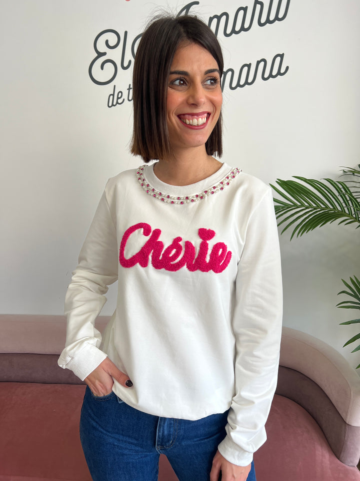Sudadera Cherie blanco