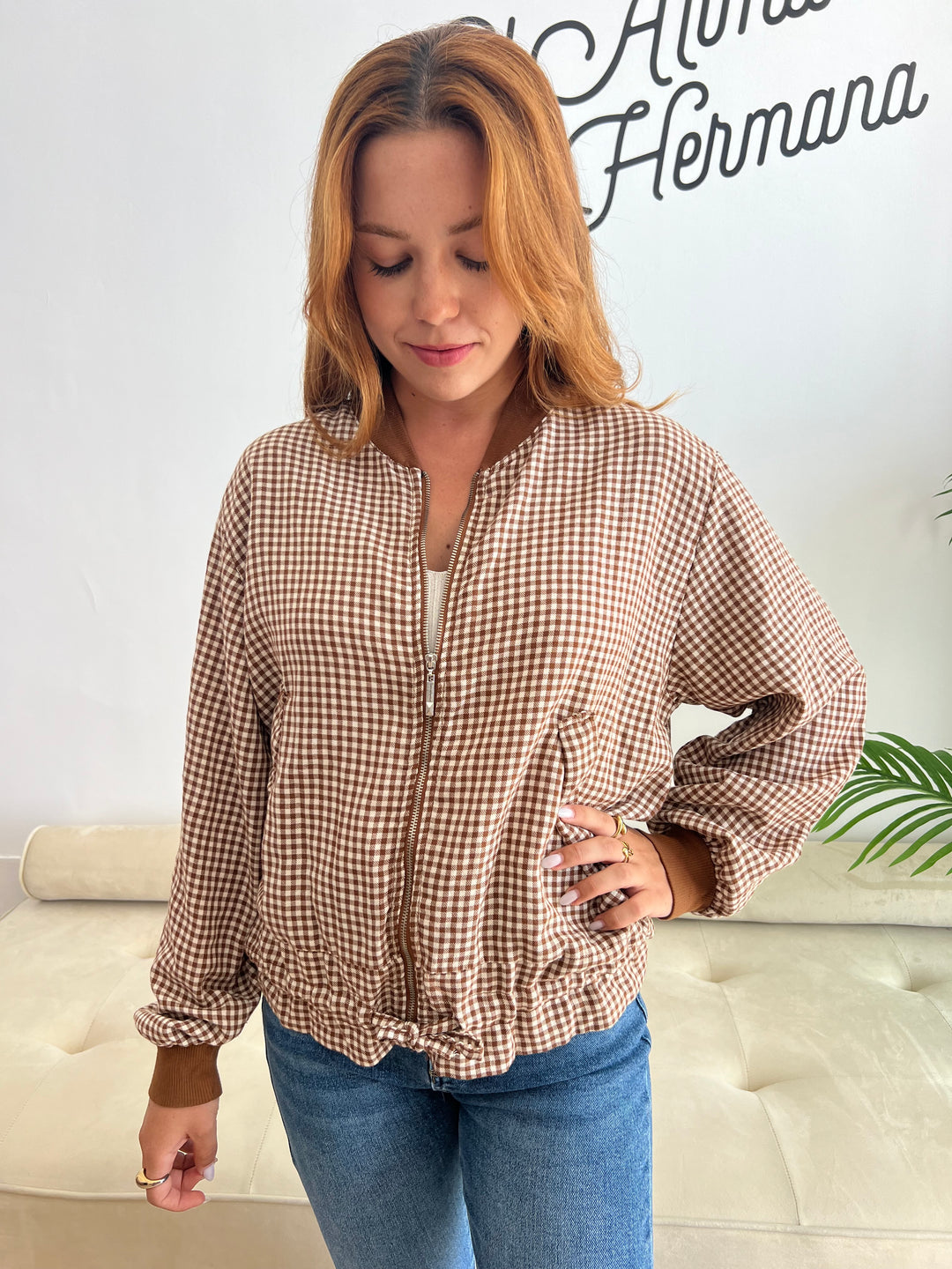 Chaqueta Cuadros marrón