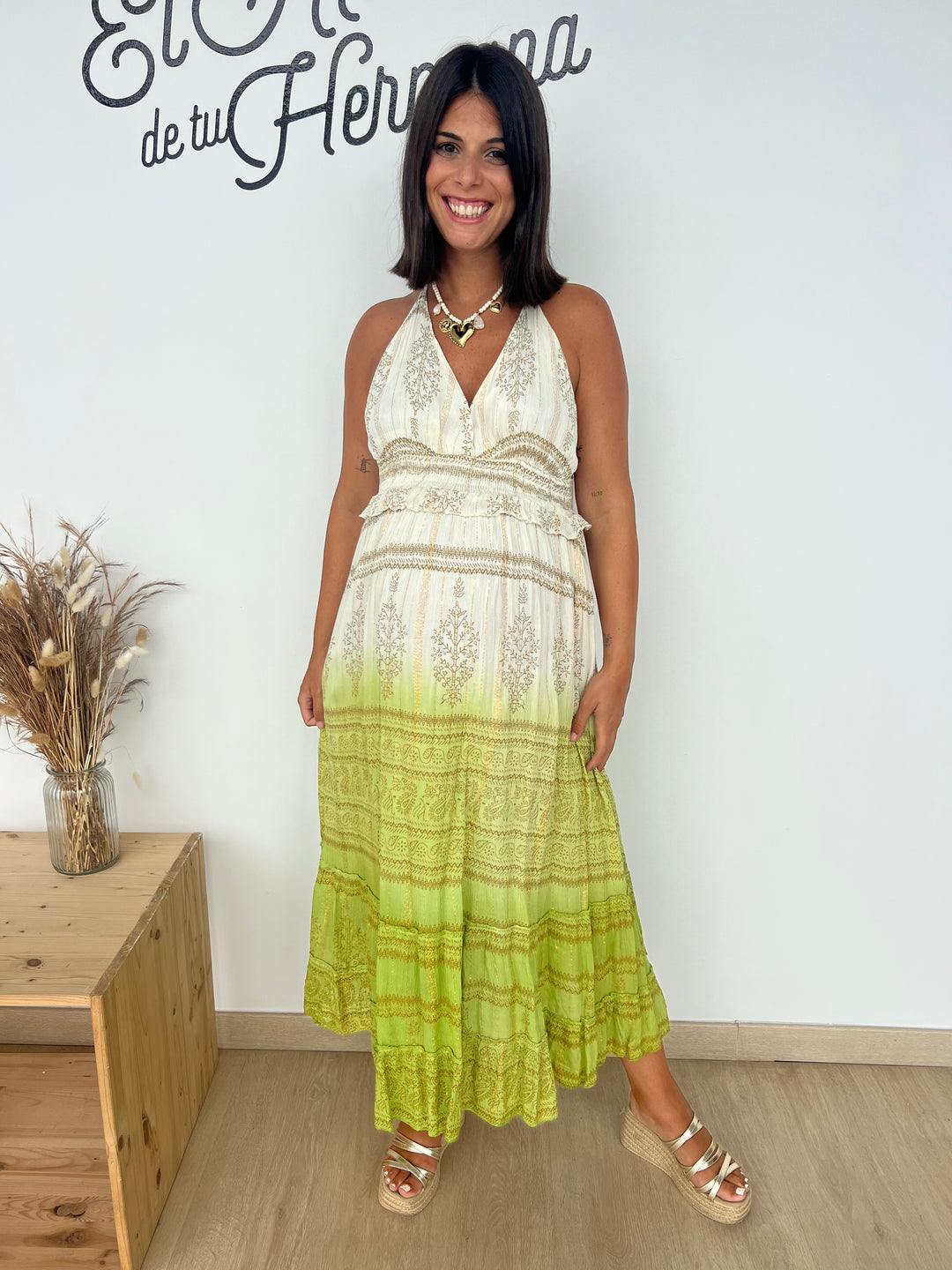 Vestido Palma verde
