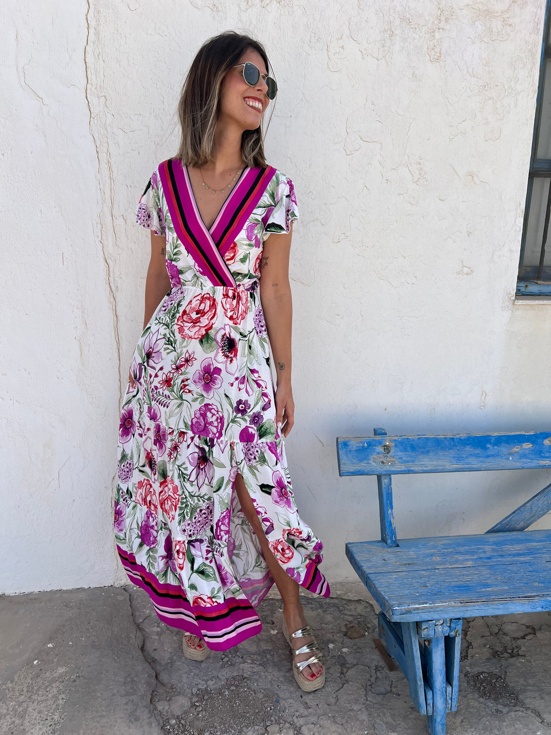 Vestido Pilar buganvilla