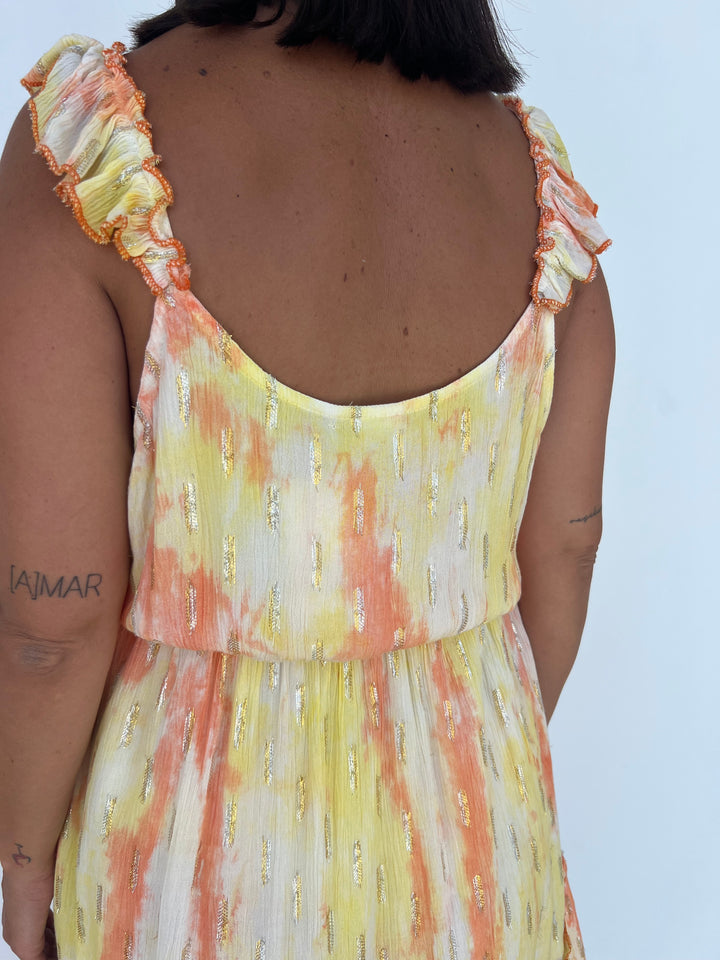Vestido Conil corto naranja