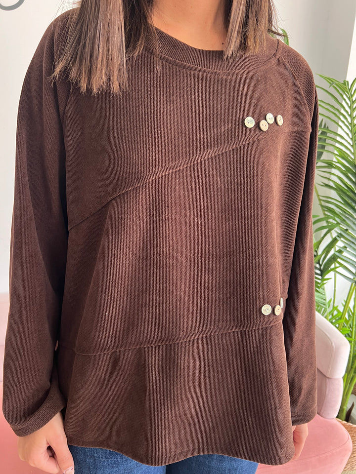 Sudadera Charly marrón