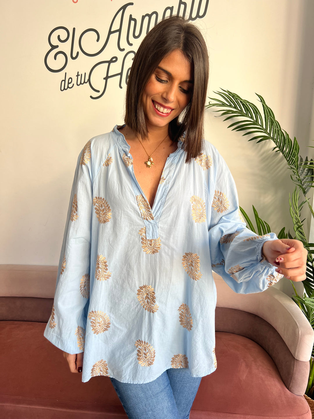 Blusa Alicia celeste