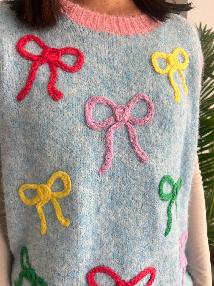 Chaleco Julia celeste