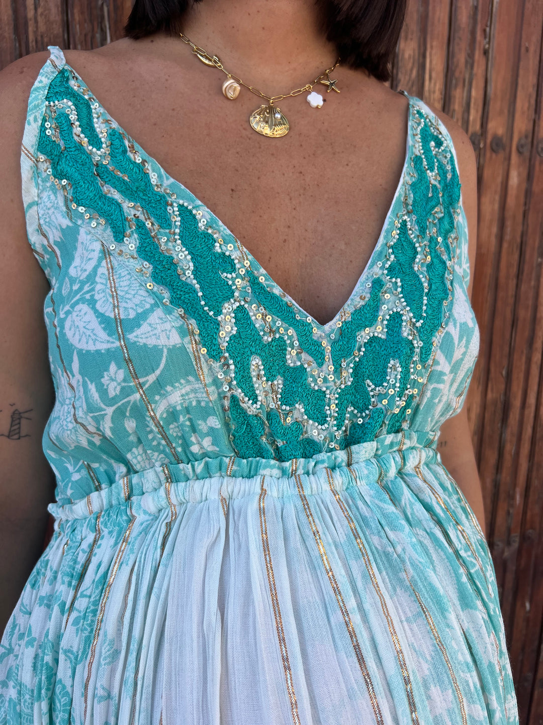 Vestido Menorca aguamarina