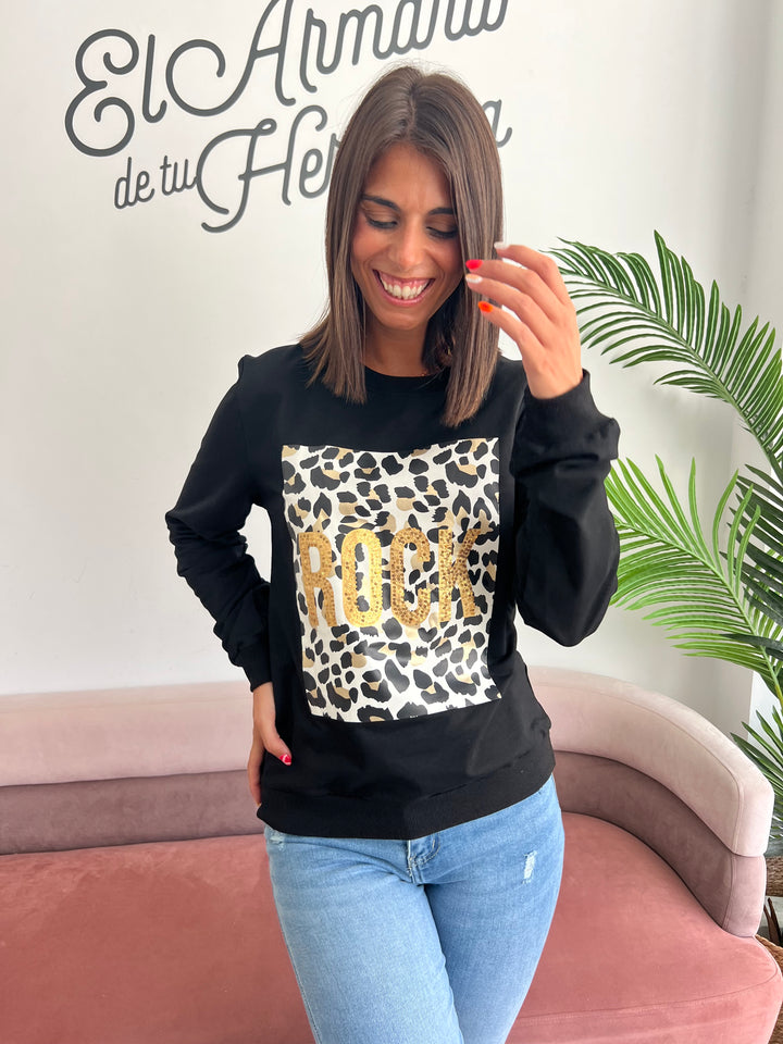 Sudadera Rock negro
