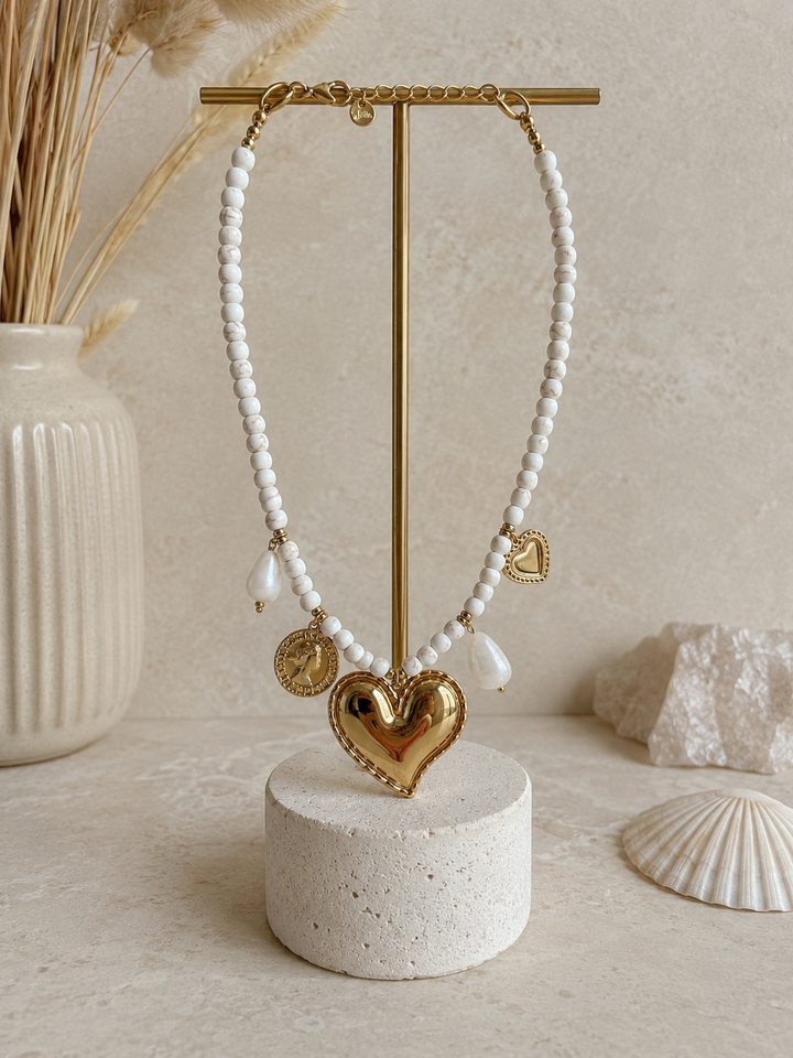 Collar Aurora blanco (acero)