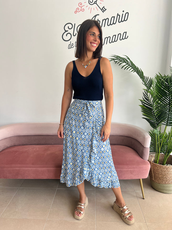 Falda Daniela azul marino