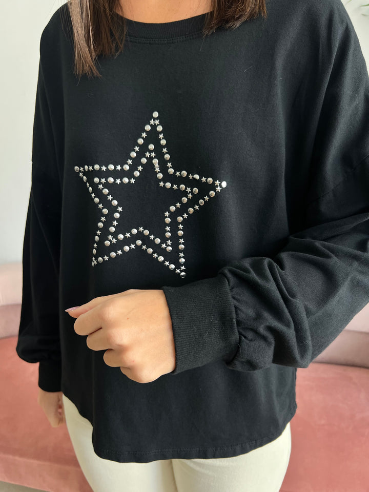 Sudadera Estrella negro