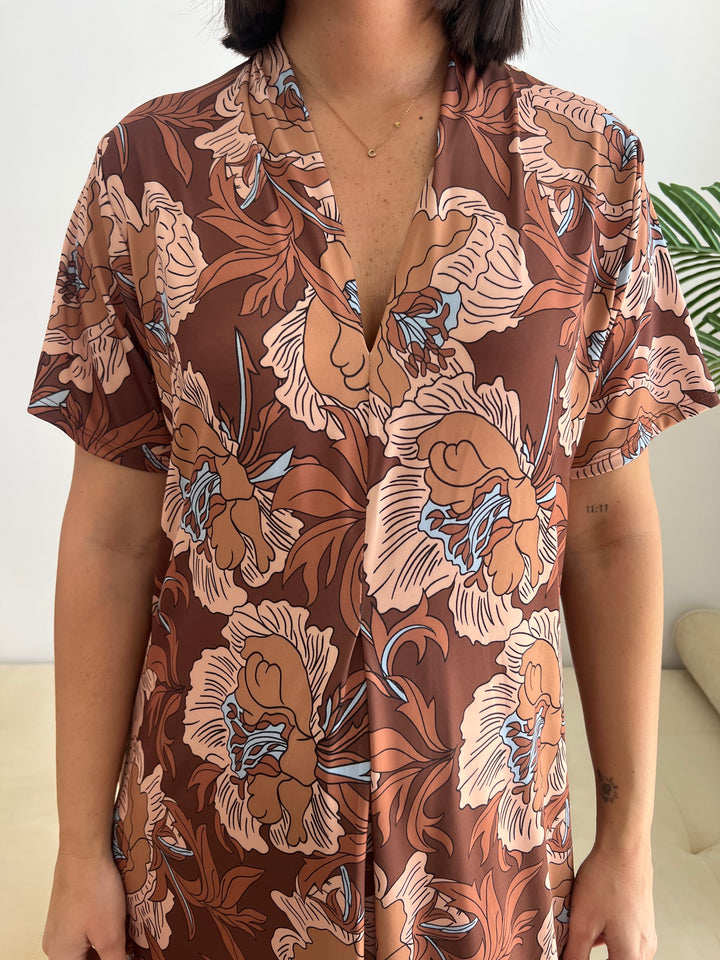 Vestido Corina marrón