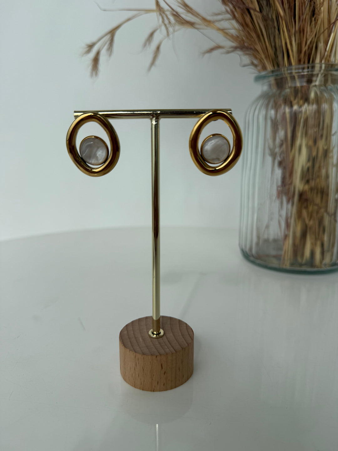 Pendientes Yara blanco (acero)
