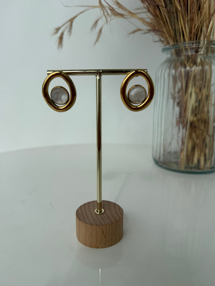 Pendientes Yara blanco (acero)
