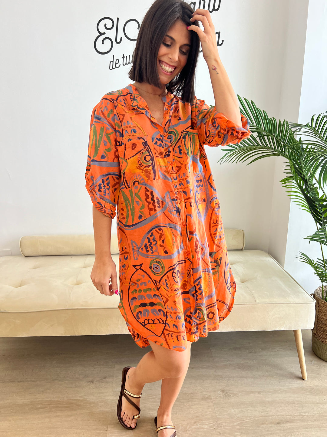 Vestido Piscis naranja