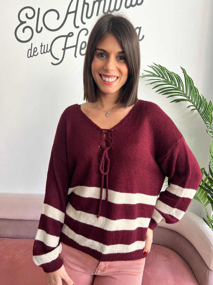 Jersey Abril burdeos