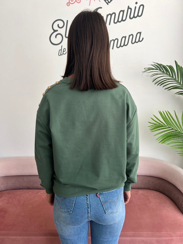 Sudadera Free verde militar