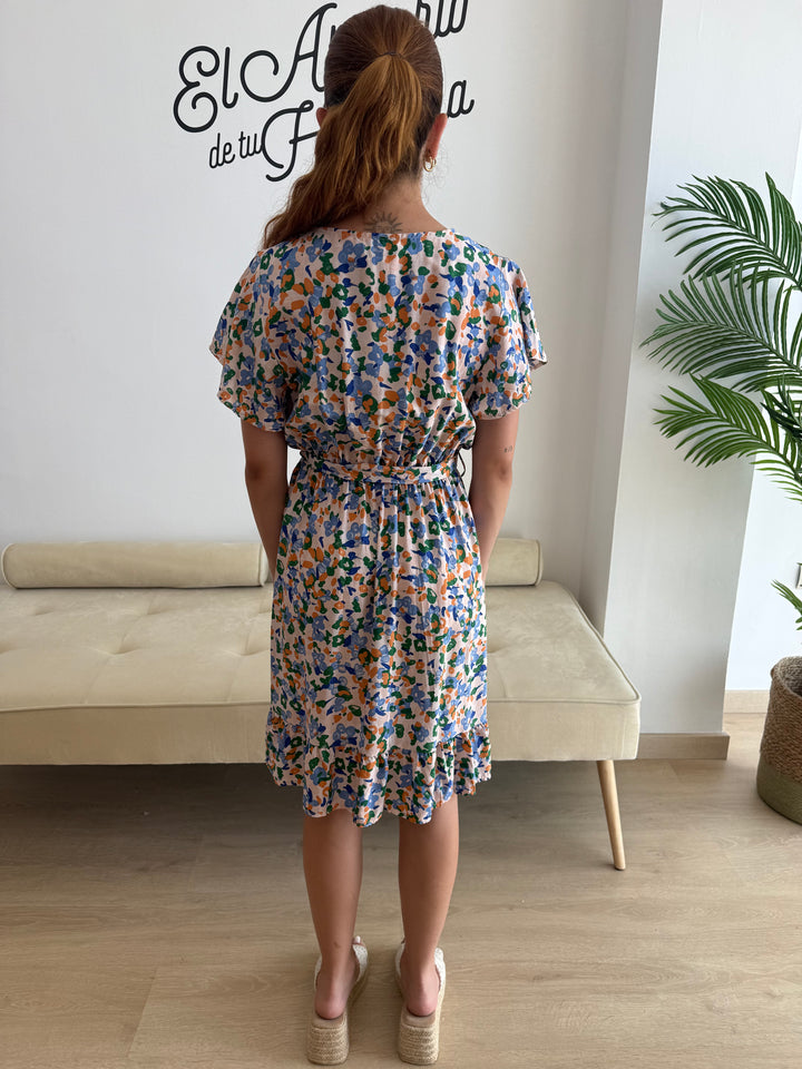 Vestido Nieves corto azul
