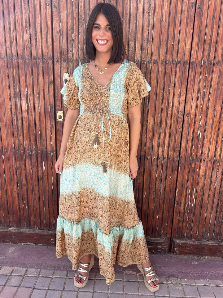 Vestido Mikonos verde aguamarina