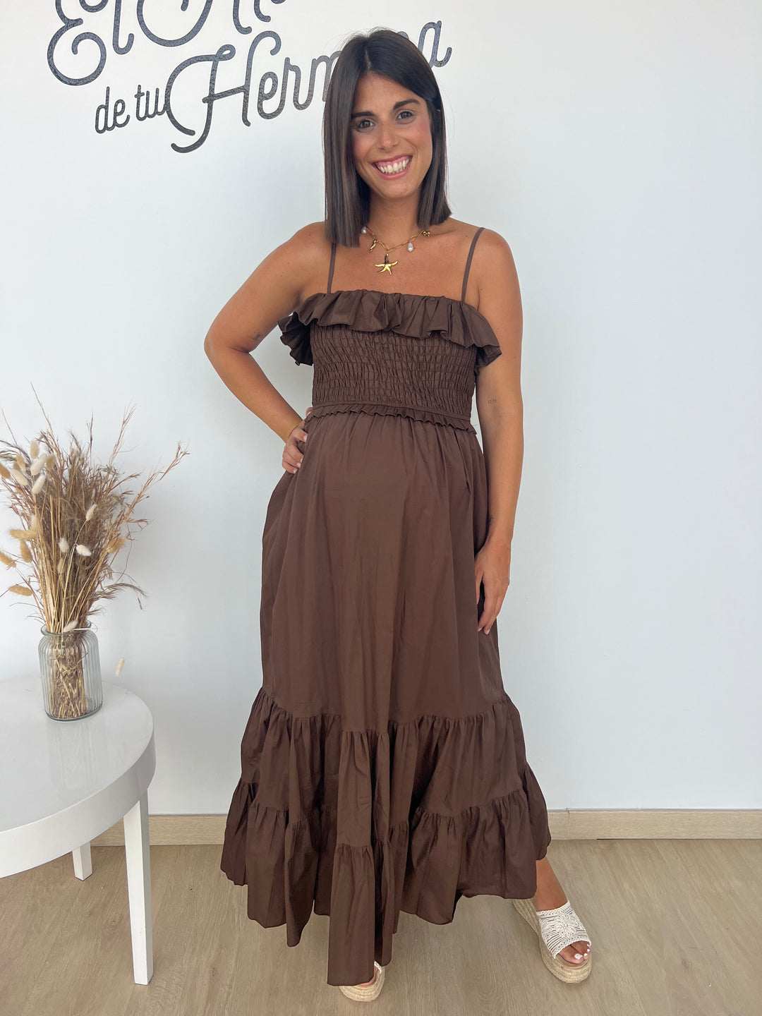 Vestido Lorena marrón