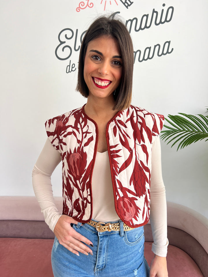 Chaleco Claudia teja
