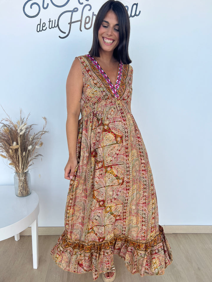 Vestido Layka mostaza