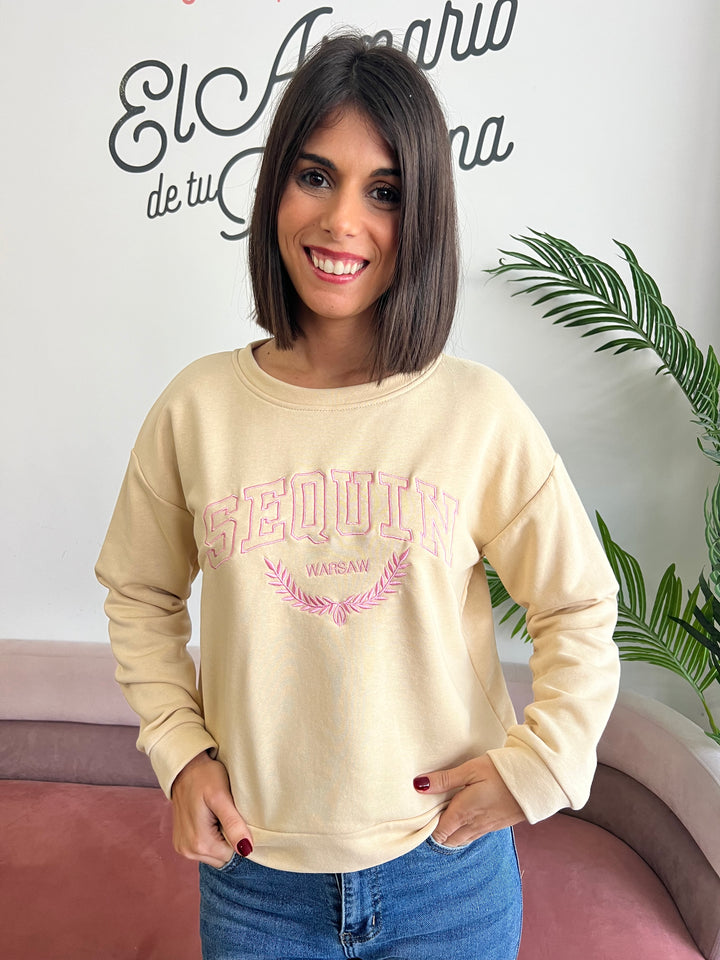 Sudadera Polonia beige