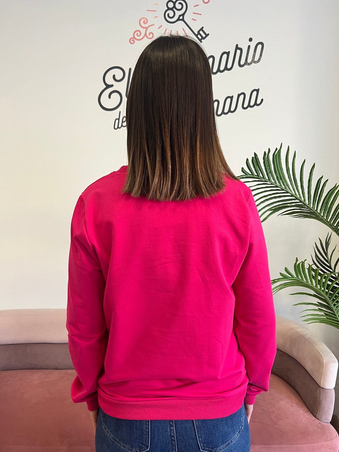 Sudadera Corazón fucsia