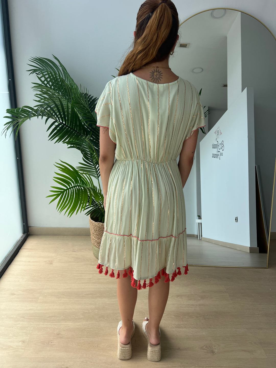 Vestido Bolonia pistacho claro