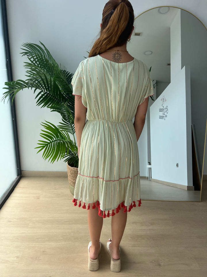 Vestido Bolonia pistacho claro