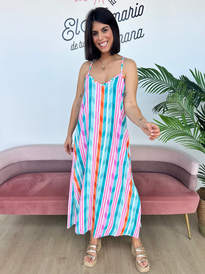 Vestido Menorca aguamarina
