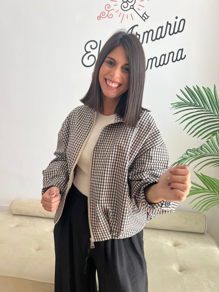 Chaqueta Vichy Bomber