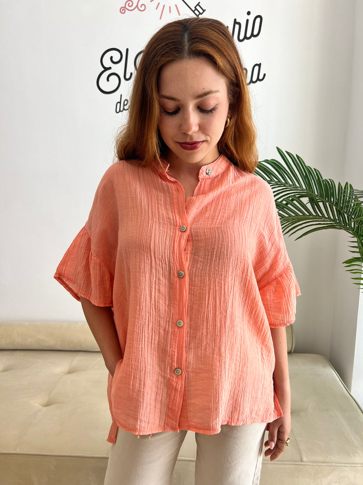 Camisa Sara mandarina