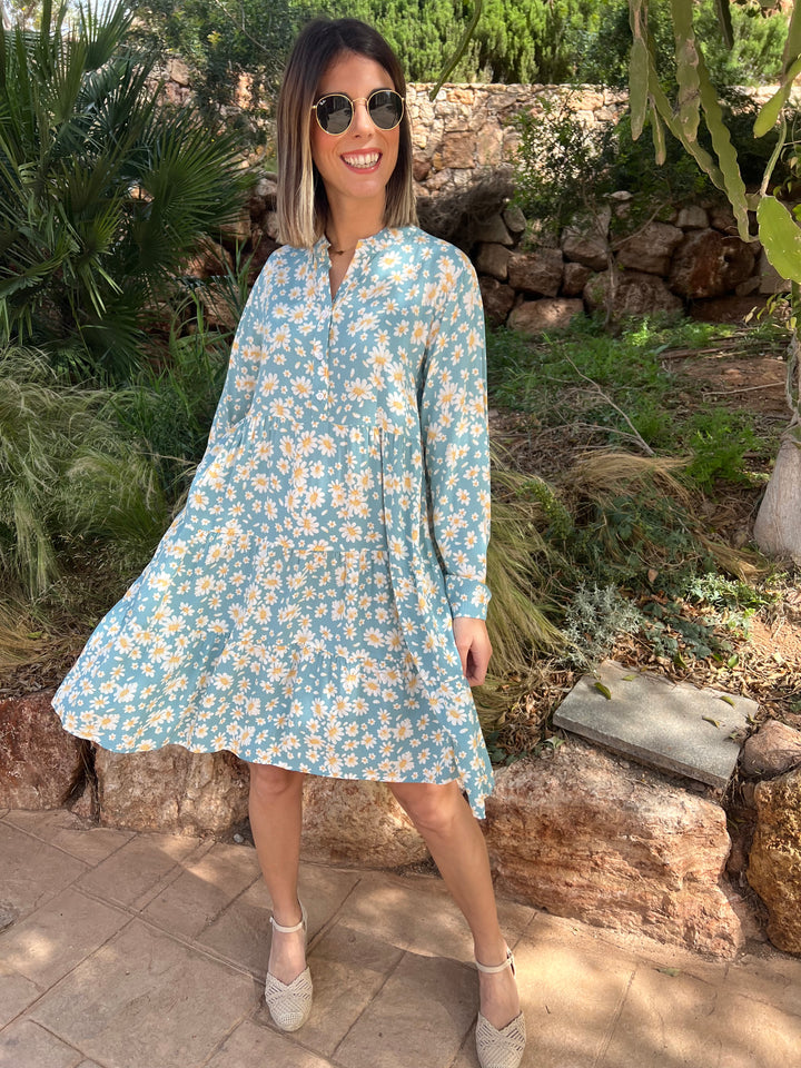 Vestido Daisy turquesa