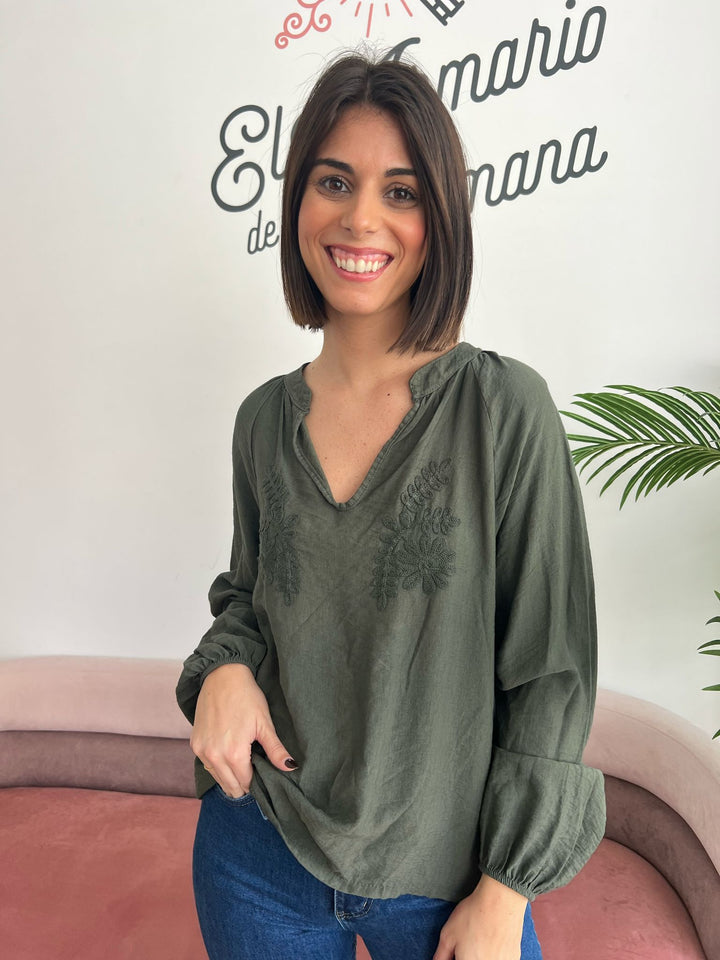 Blusa Mauro verde militar