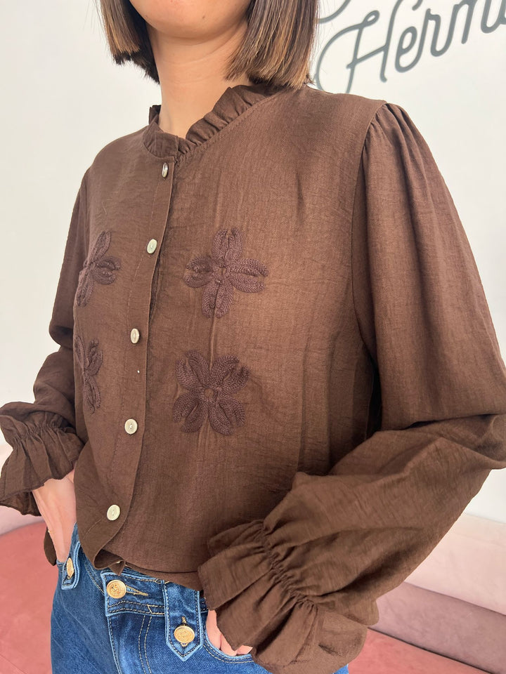 Camisa Paz marrón
