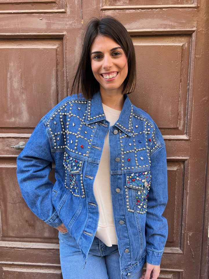 Chaqueta Tachas plata