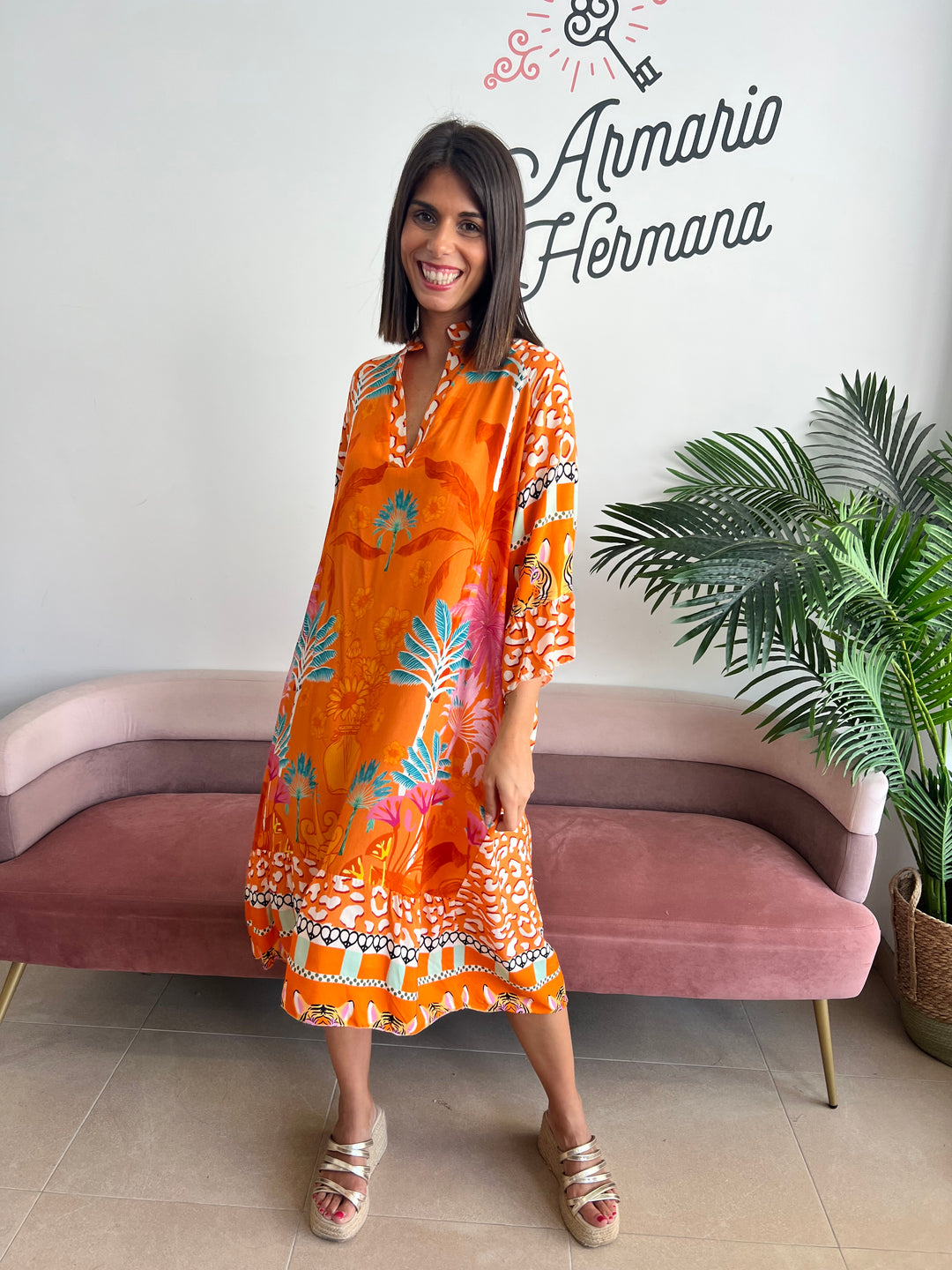 Vestido Tiger naranja