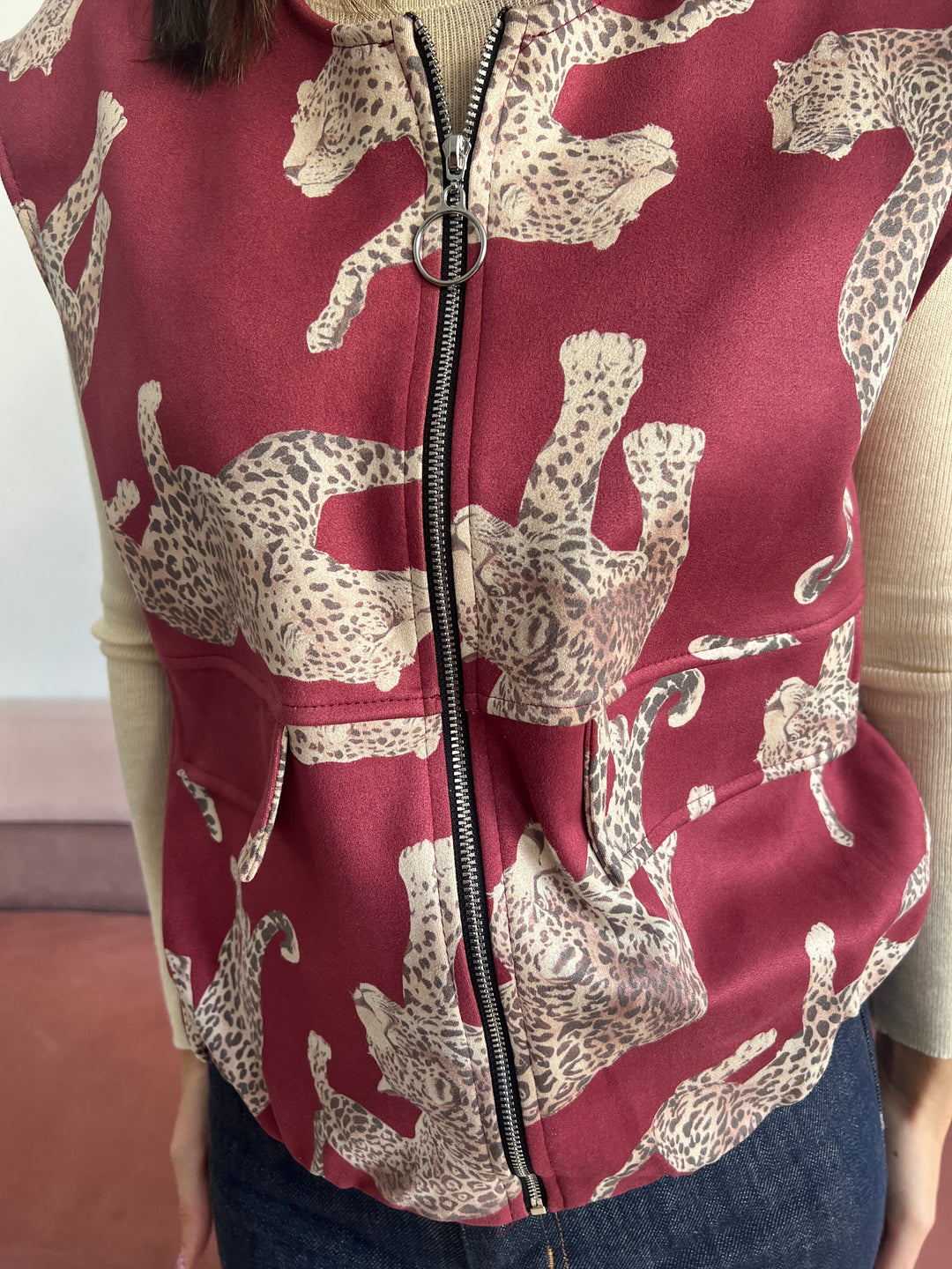 Chaleco Lety burdeos