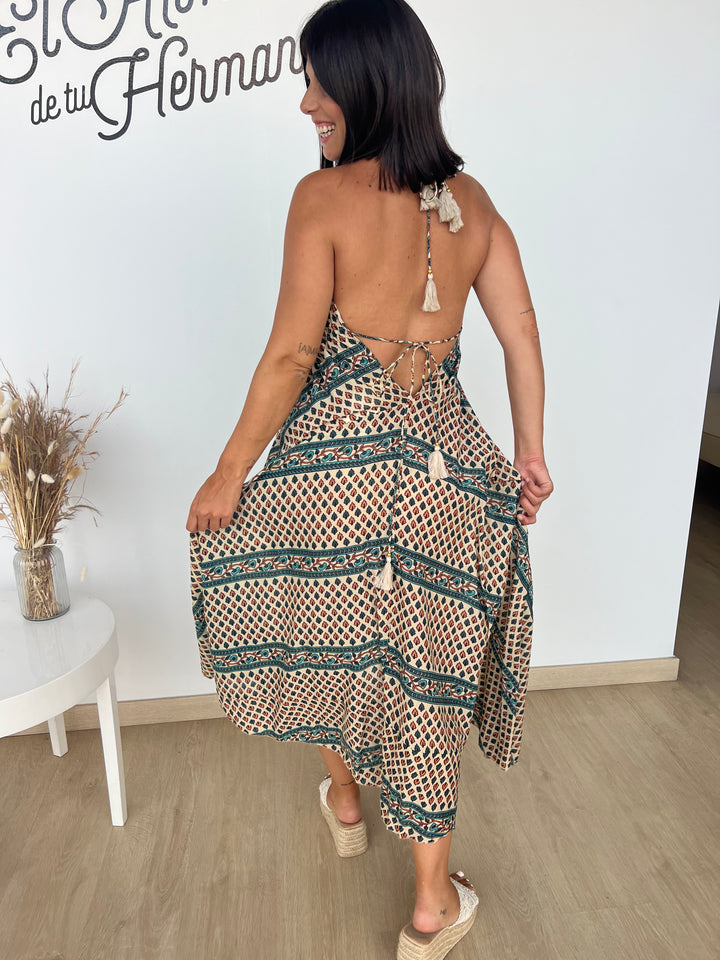 Vestido Juanita turquesa oscuro