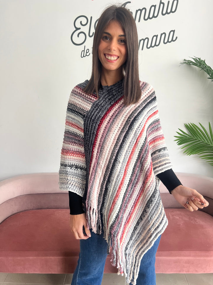 Poncho Ruth gris oscuro