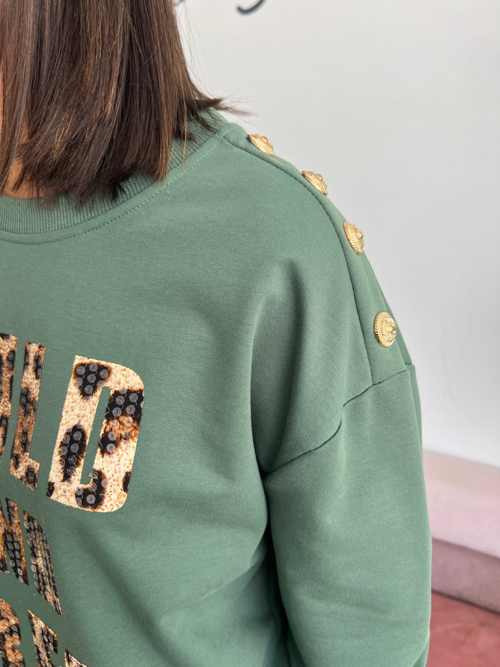 Sudadera Free verde militar
