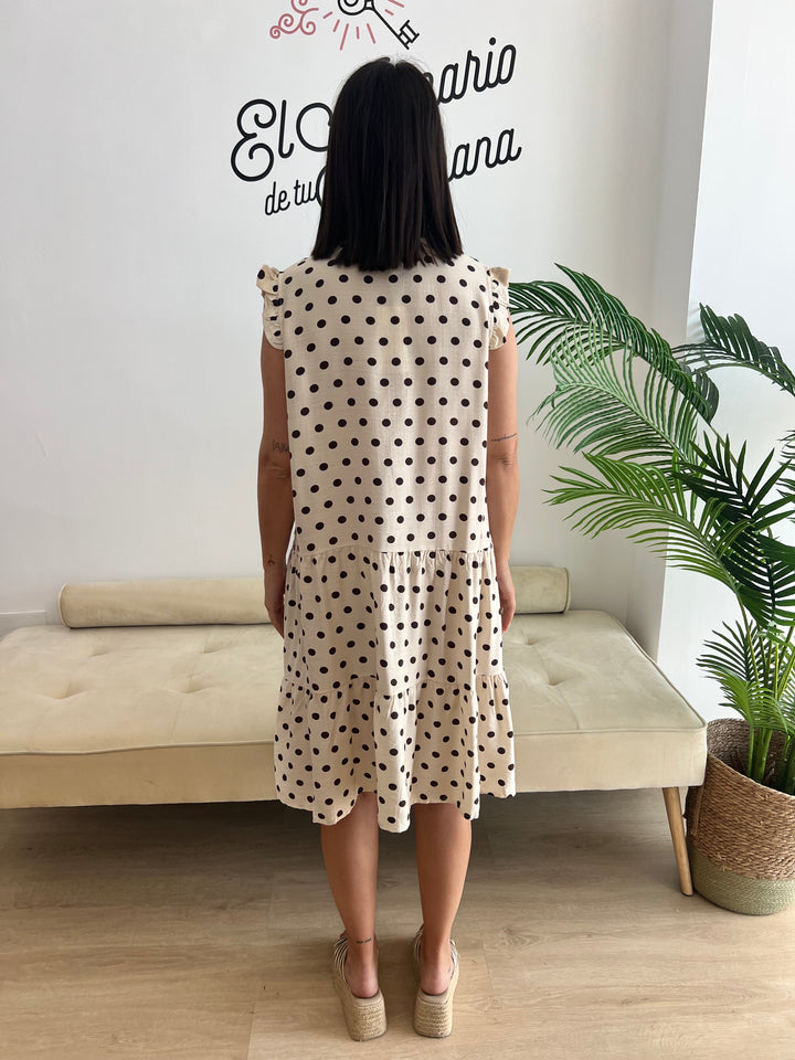 Vestido Martina blanco roto