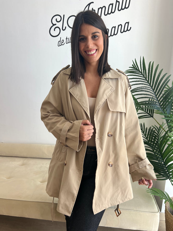 Chaqueta Gabardina beige