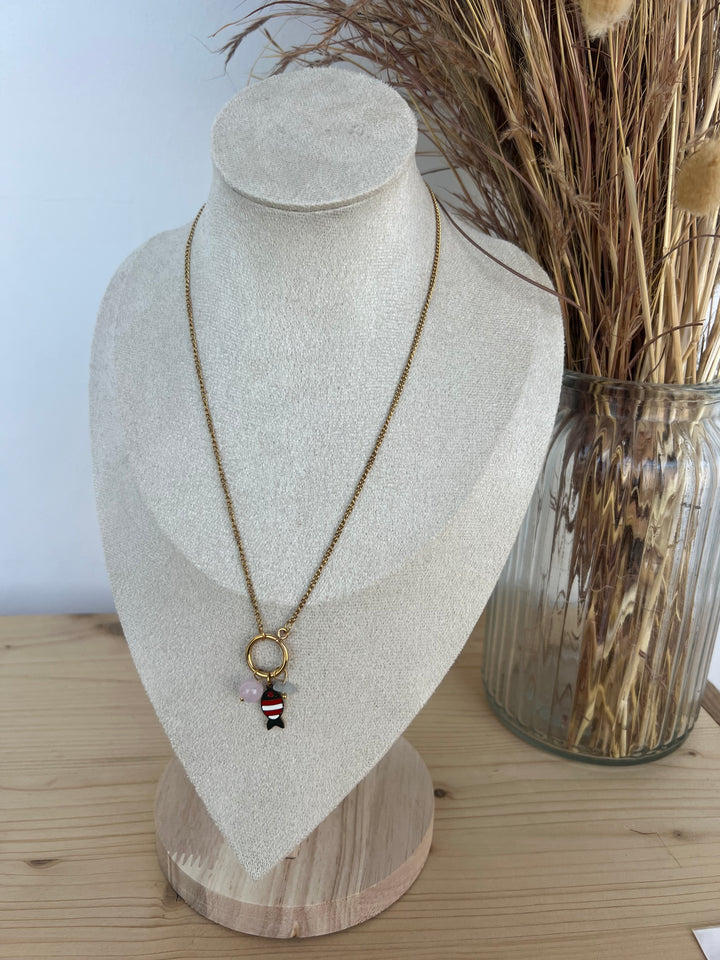 Collar Elio rojo (acero)