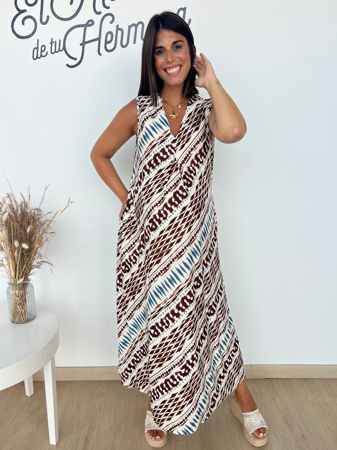 Vestido Noemí marrón