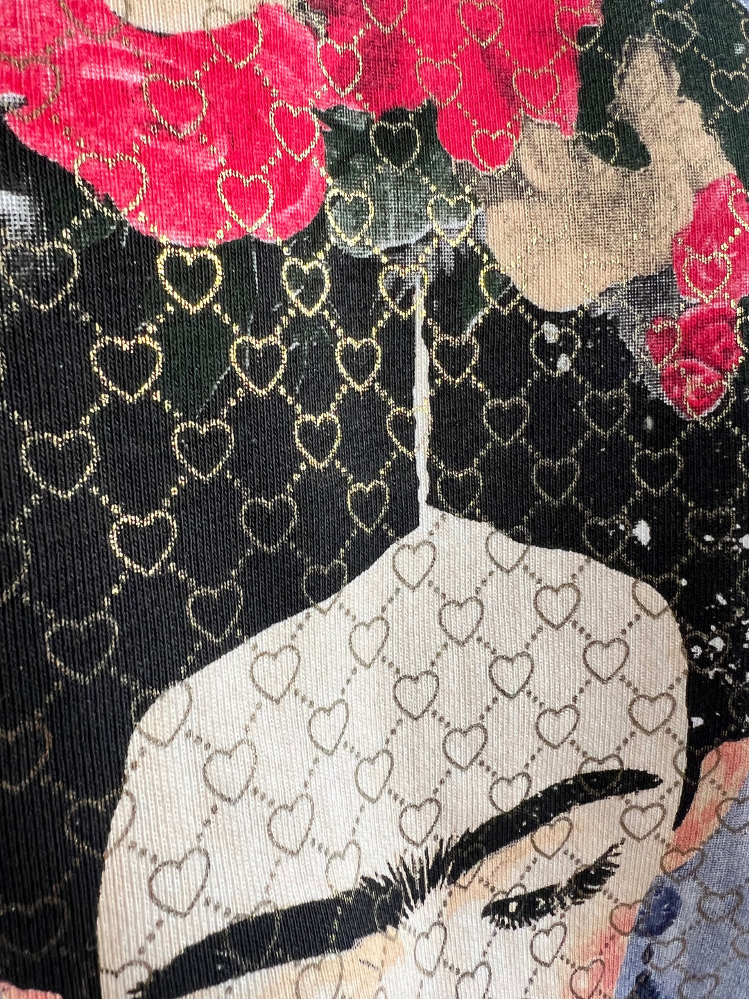 Sudadera Frida Corazones azul