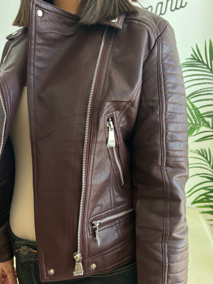 Chaqueta Biker vino