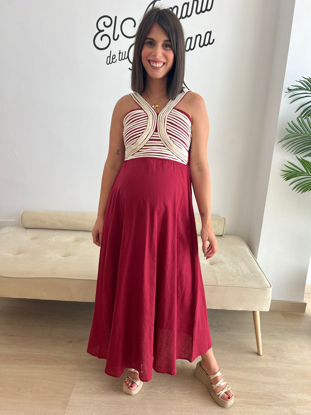 Vestido Tina Burdeos